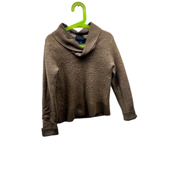 Lucky Brand Green Wool Blend Sweater - V Neck Cowl Neck - Picture 10 of 10